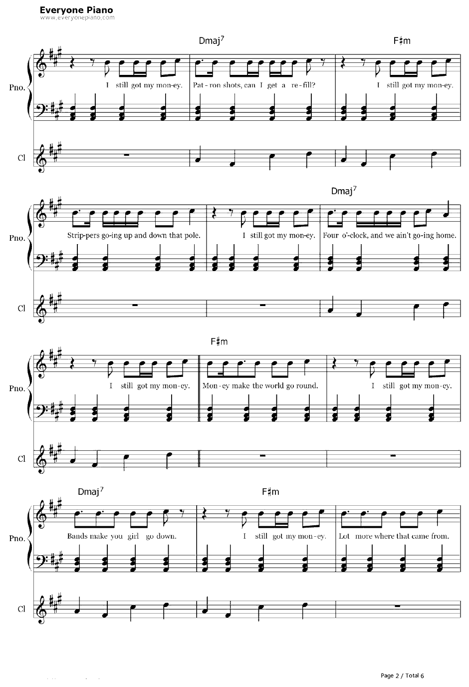 Pour It Up钢琴谱-Rihanna2