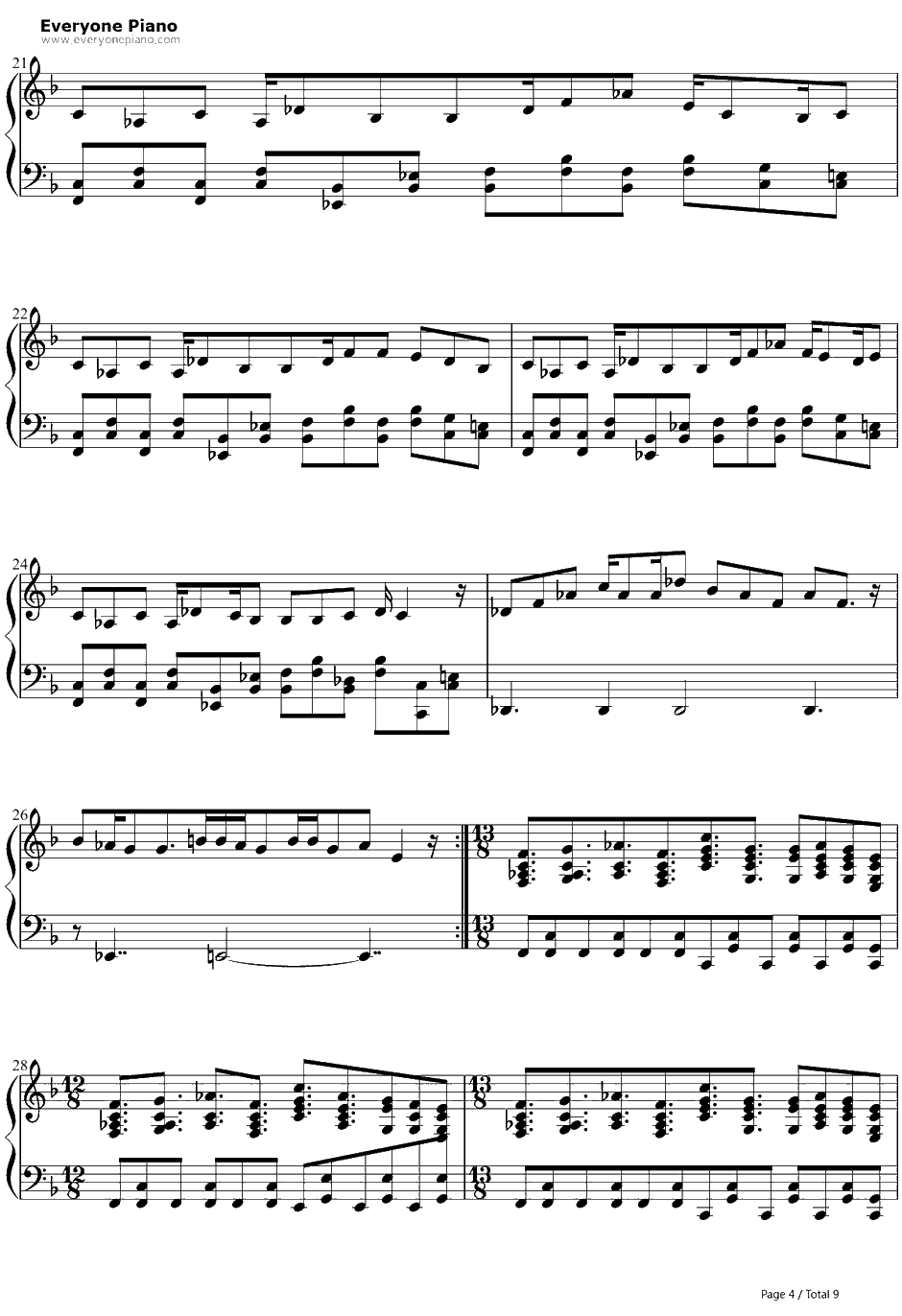 ヴェノマニア公の狂気钢琴谱-恶ノP-神威がくぽ4