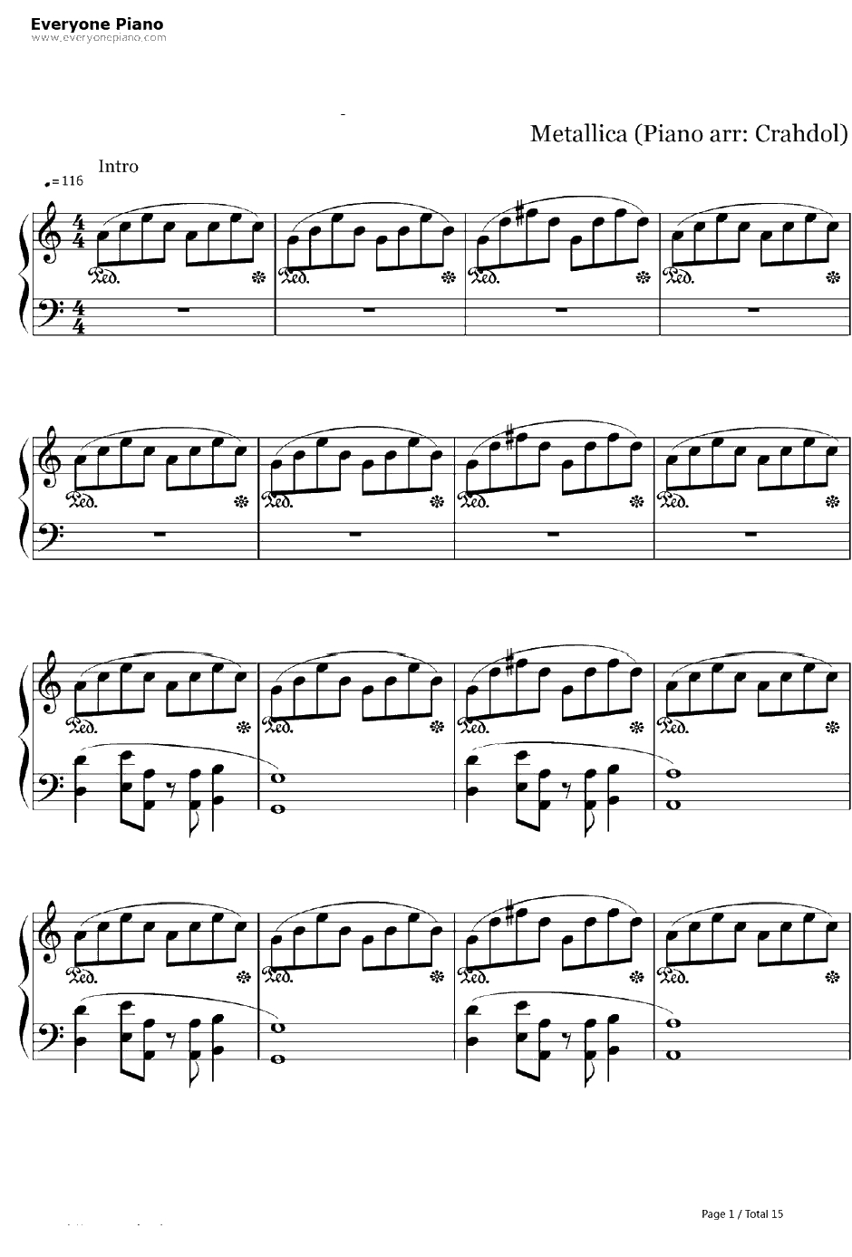 The Day That Never Comes钢琴谱-Metallica1