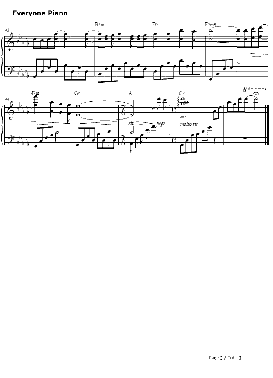 ビードロ模様钢琴谱-やなぎなぎ-あの夏で待ってるED3