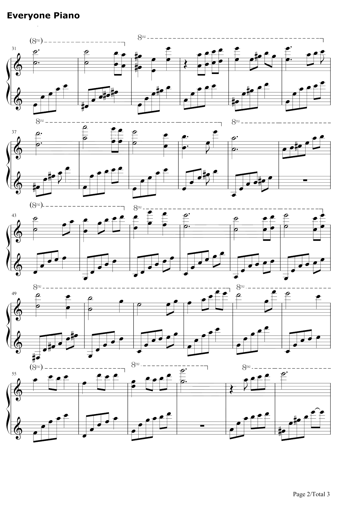 Memory钢琴谱-IB-回忆-IB恐怖美术馆主题曲2