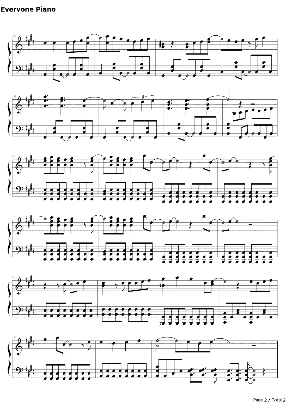 夏目友人帐第三季主题曲钢琴谱-LONGSHOTPARTY-僕にできること2