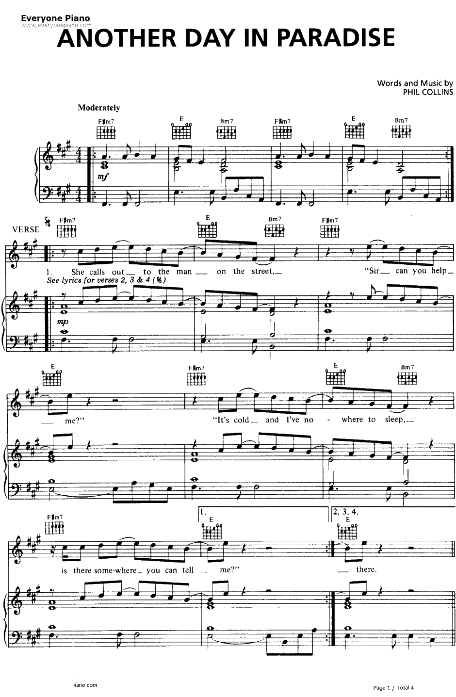 Another Day in Paradise钢琴谱-PhilCollins1