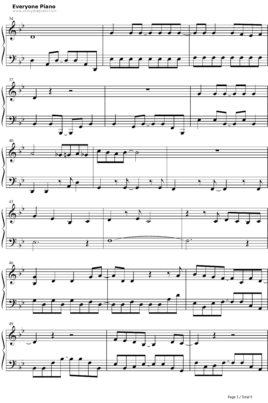 笑颜に会いたい钢琴谱-滨田理恵-橘子酱男孩OP3