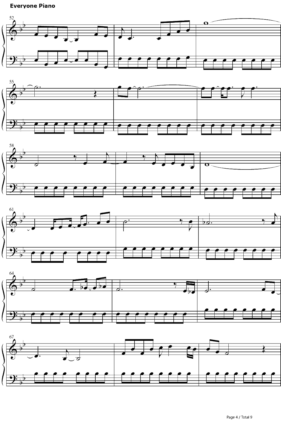 笑颜に会いたい钢琴谱-滨田理恵-橘子酱男孩OP4