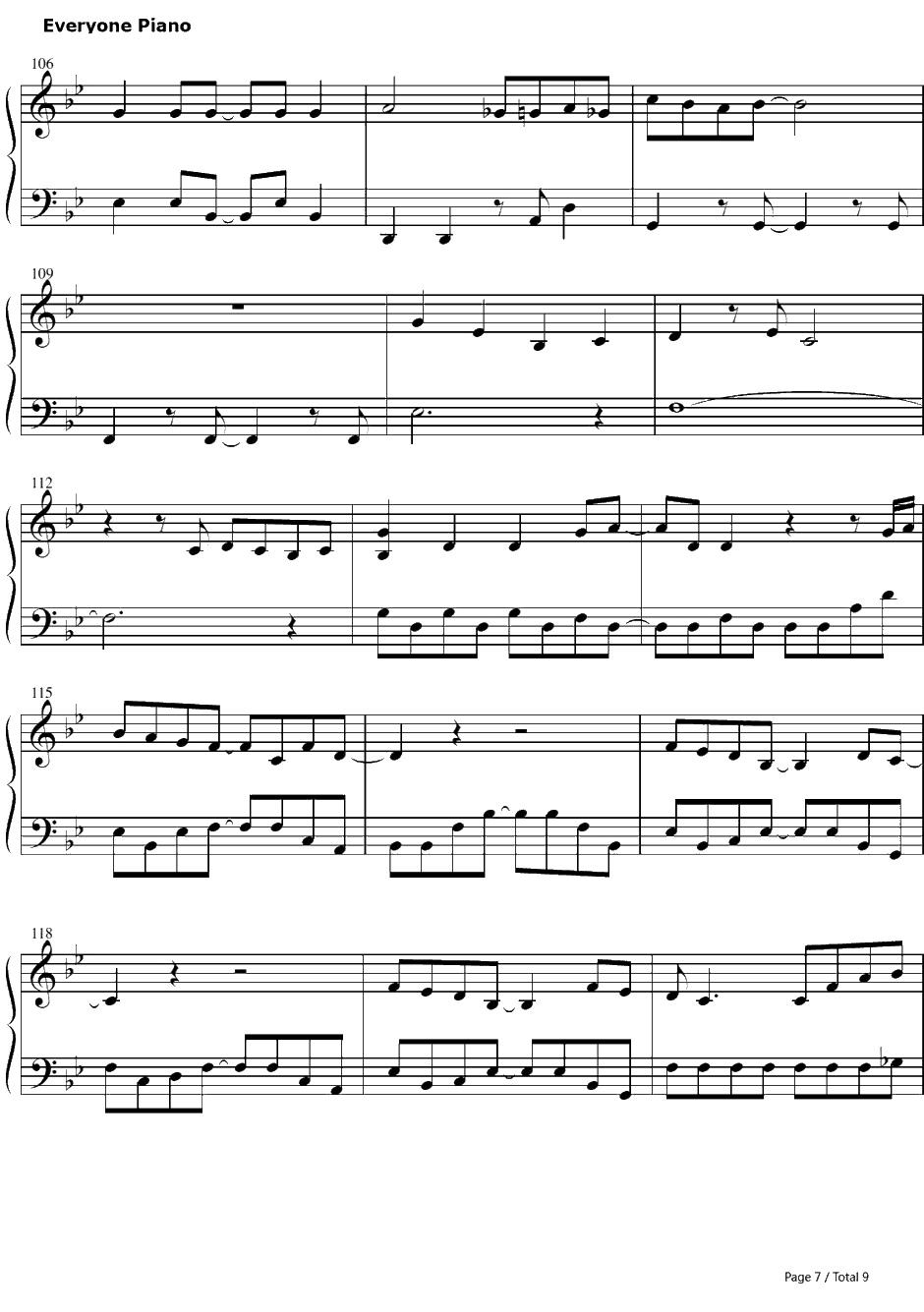 笑颜に会いたい钢琴谱-滨田理恵-橘子酱男孩OP7