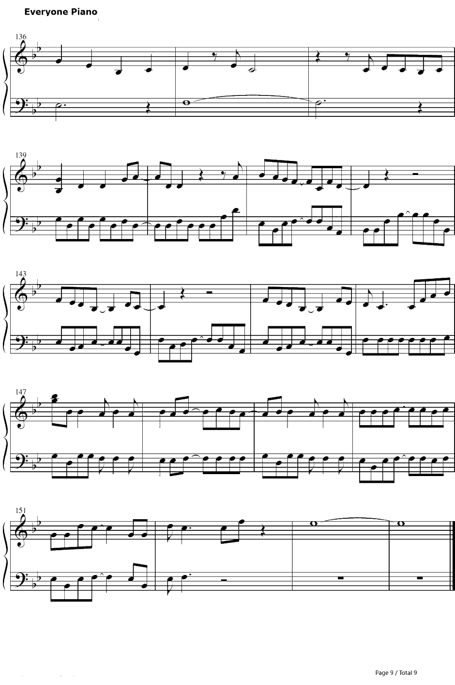 笑颜に会いたい钢琴谱-滨田理恵-橘子酱男孩OP9