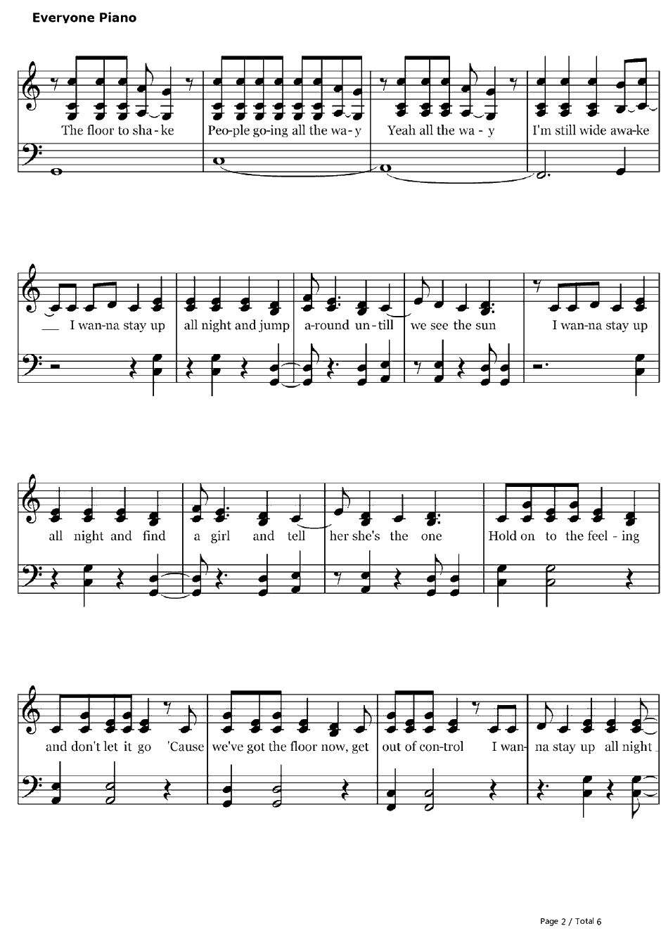 Up All Night钢琴谱-OneDirection2