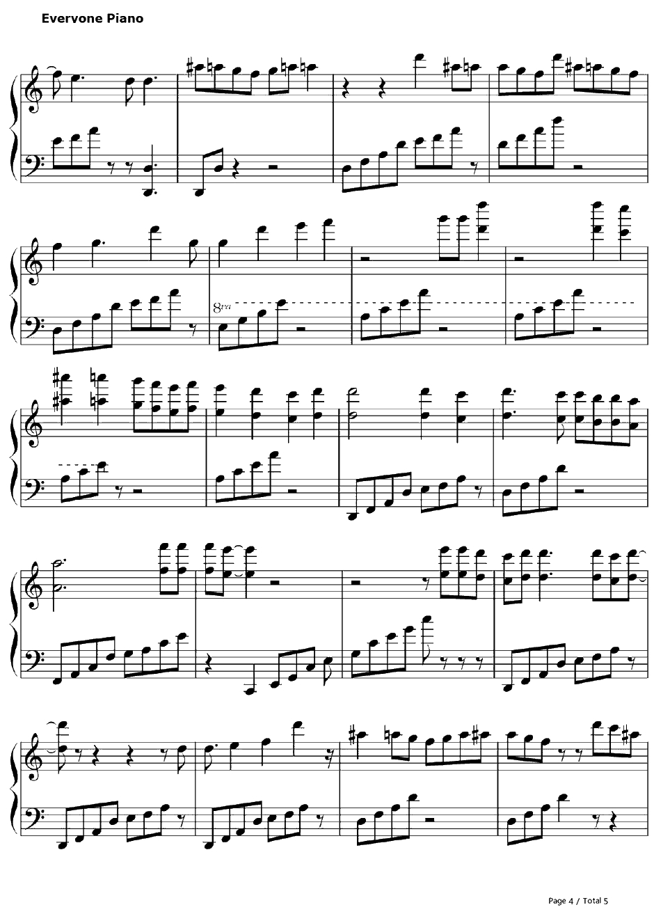 Another Brick in the Wall钢琴谱-PinkFloyd4