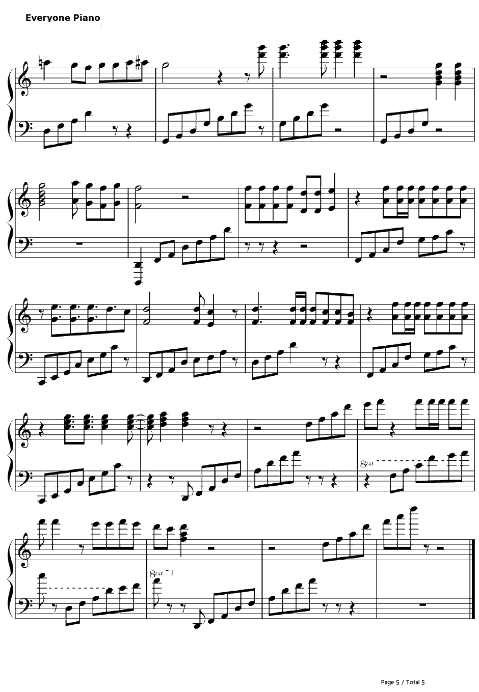 Another Brick in the Wall钢琴谱-PinkFloyd5