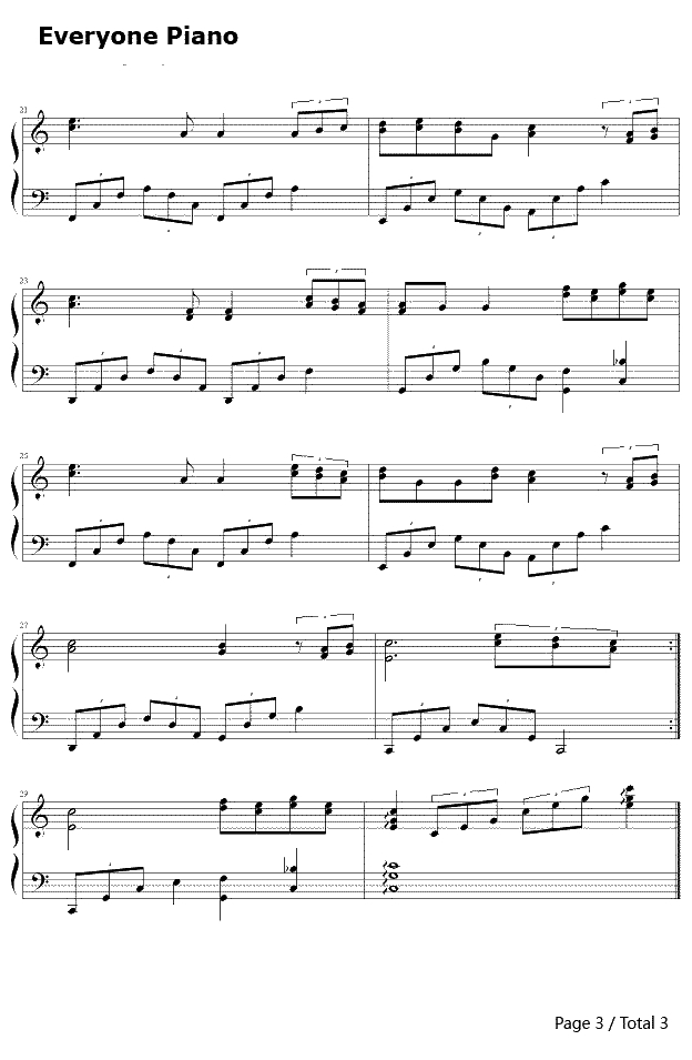 新不了情钢琴谱-鲍比达3