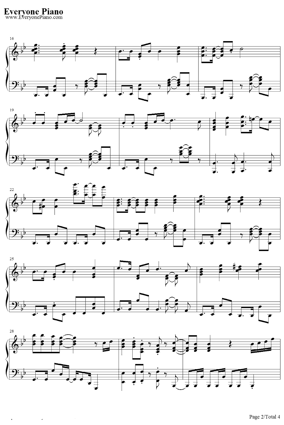 ETERNAL BLAZE钢琴谱-水树奈奈-魔法少女奈叶A'sOP2