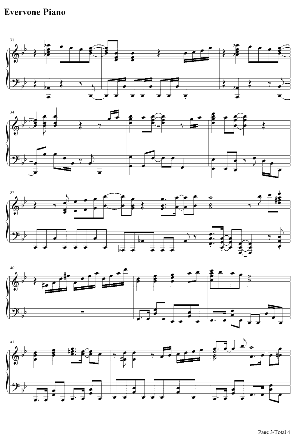 ETERNAL BLAZE钢琴谱-水树奈奈-魔法少女奈叶A'sOP3