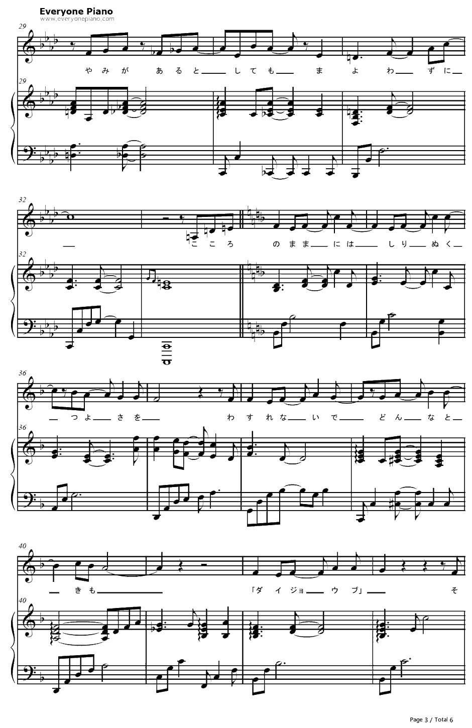 心のままに钢琴谱-コミネリサ-武装机甲插曲3