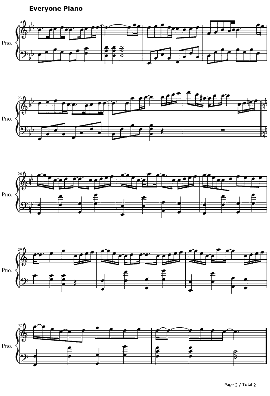 あの日タイムマシン钢琴谱-LongShotParty-续夏目友人帐OP2