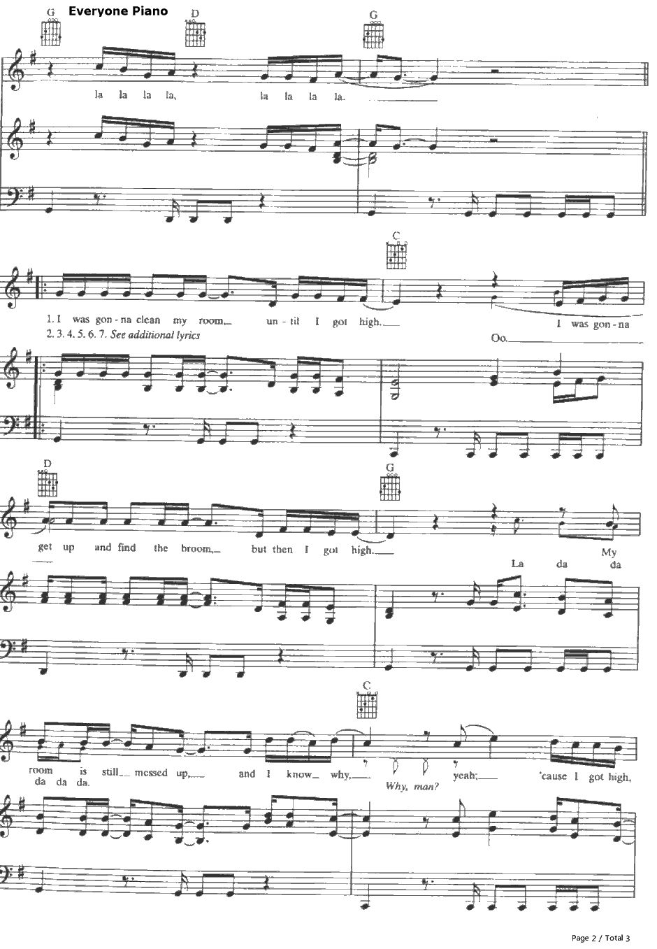 Because I GotHigh钢琴谱-Afroman2