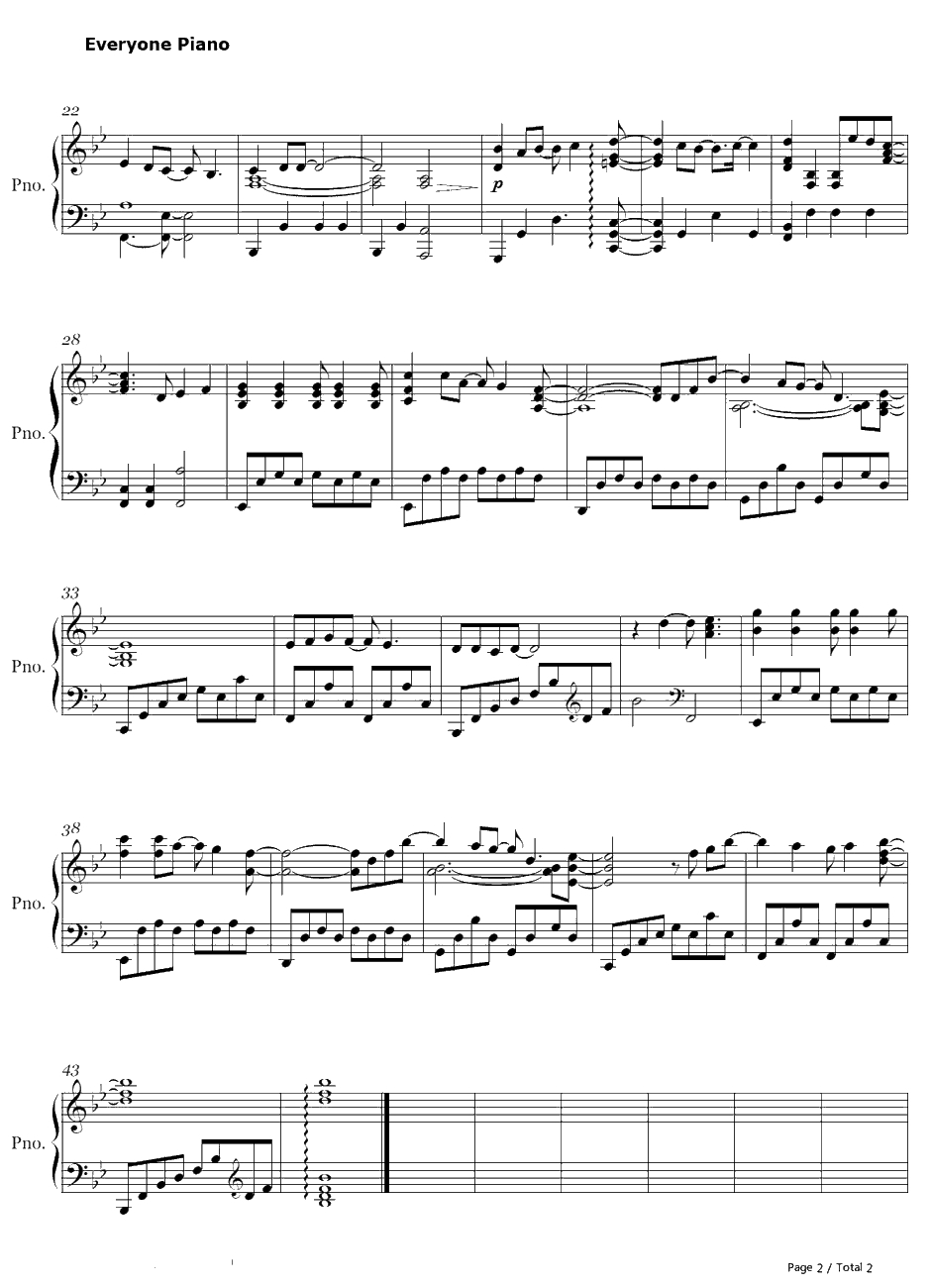 悲しみよこんにちは钢琴谱-齐藤由贵-相聚一刻OP12