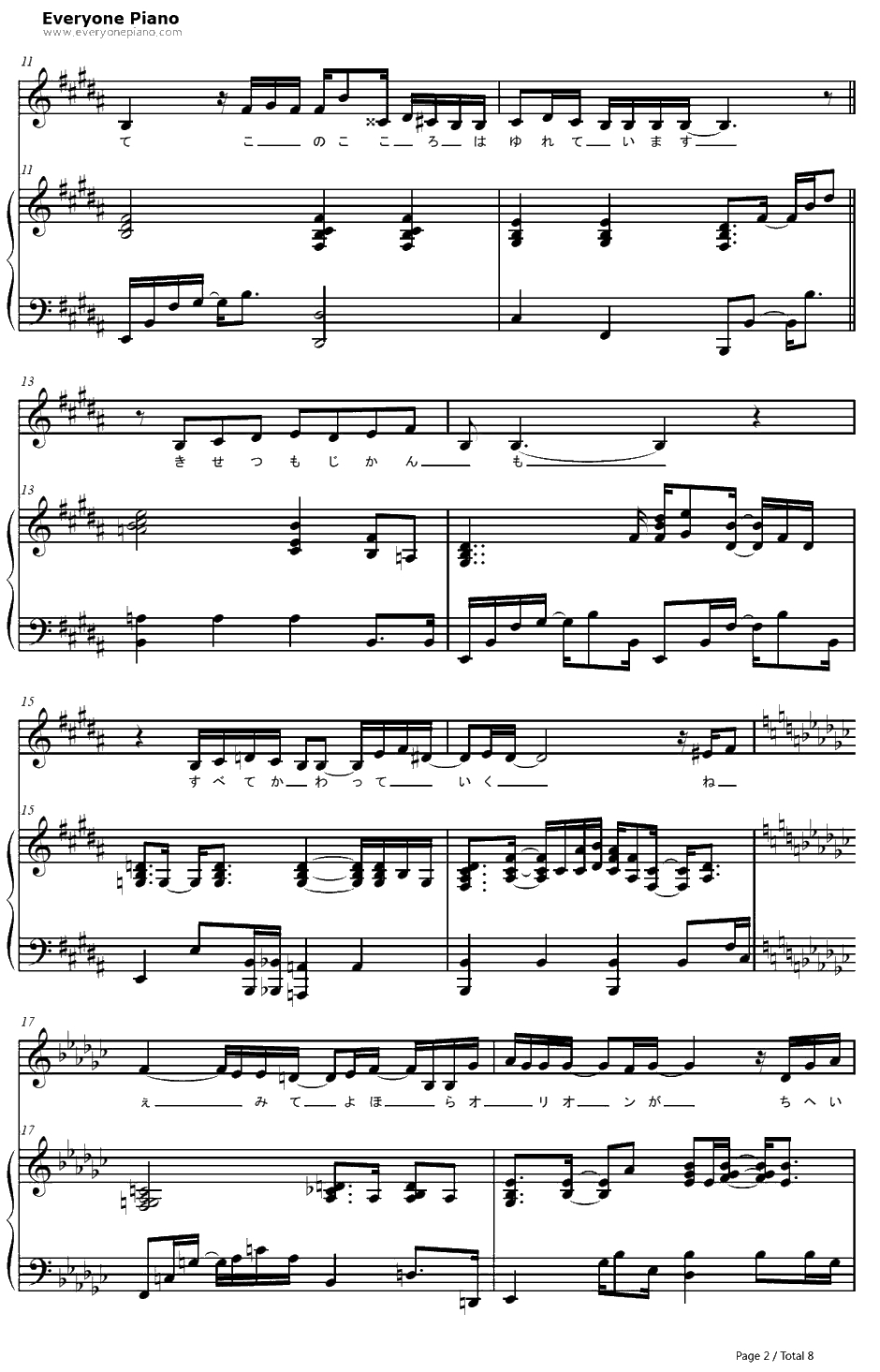 飞び方を忘れた小さな鸟钢琴谱-MISIA　-星海传说3主题曲2