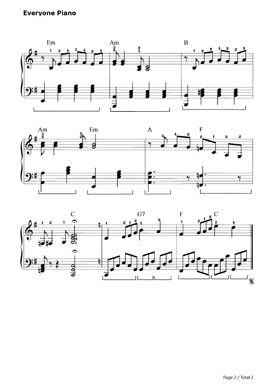 《叶塞尼亚》主题曲（Yesenia）钢琴谱-未知-《叶塞尼亚》主题曲（Yesenia）2