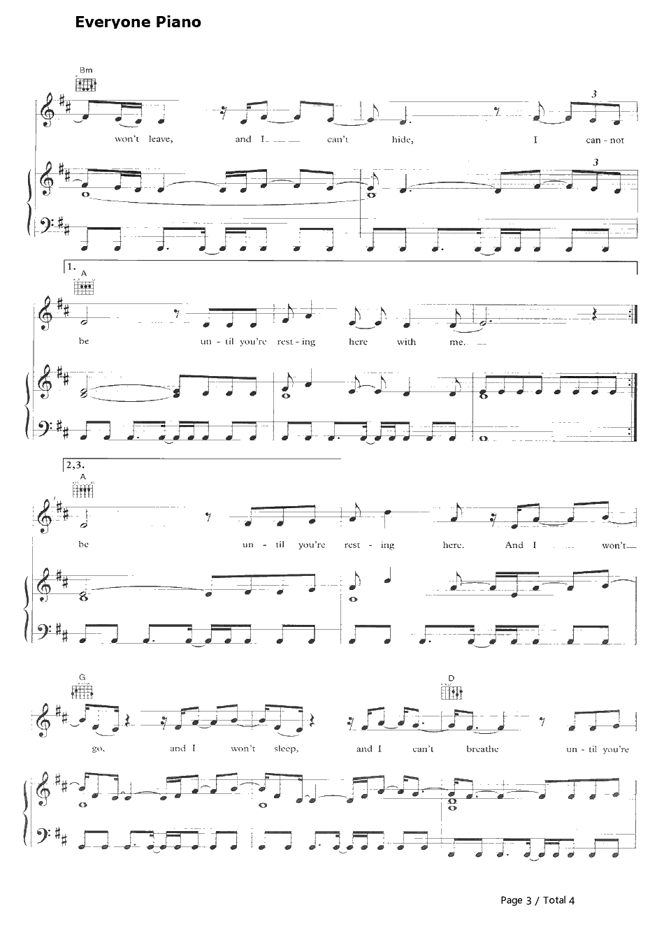 Here with Me钢琴谱-Dido3