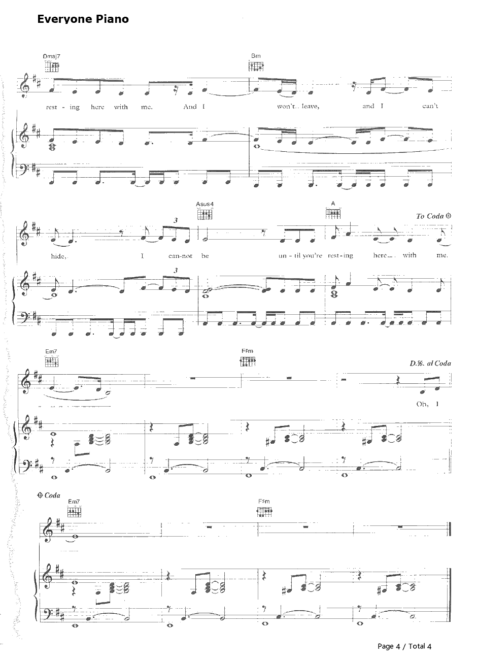 Here with Me钢琴谱-Dido4