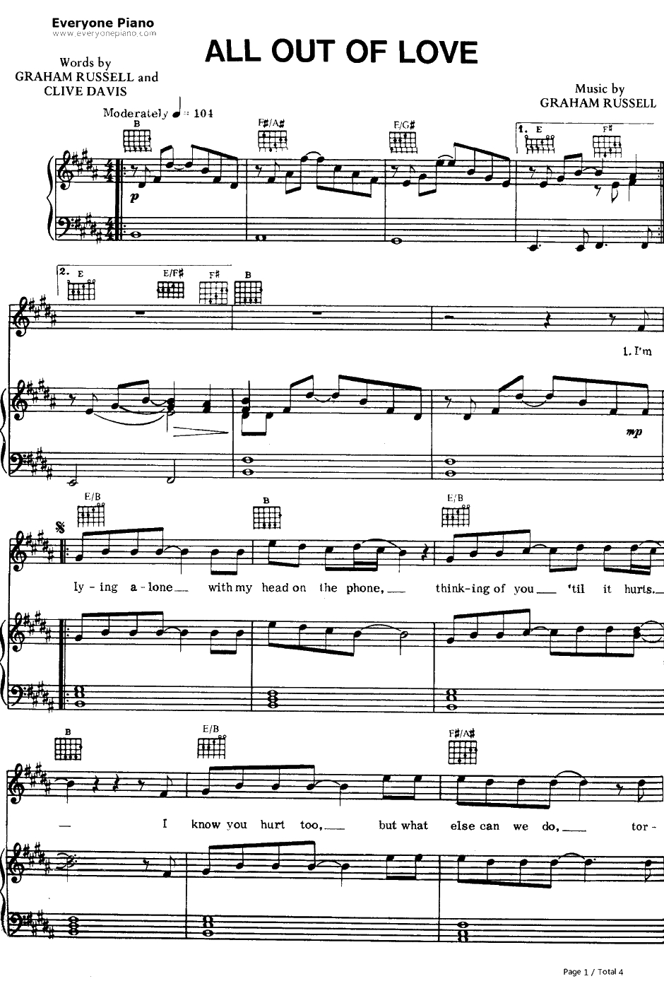 All Out Of Love钢琴谱-AirSupply1