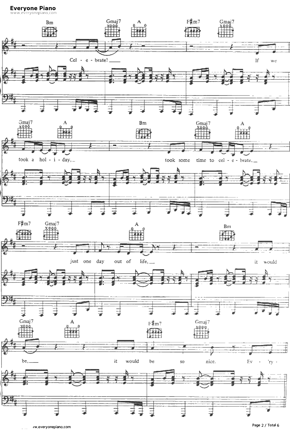 Holiday钢琴谱-Madonna2