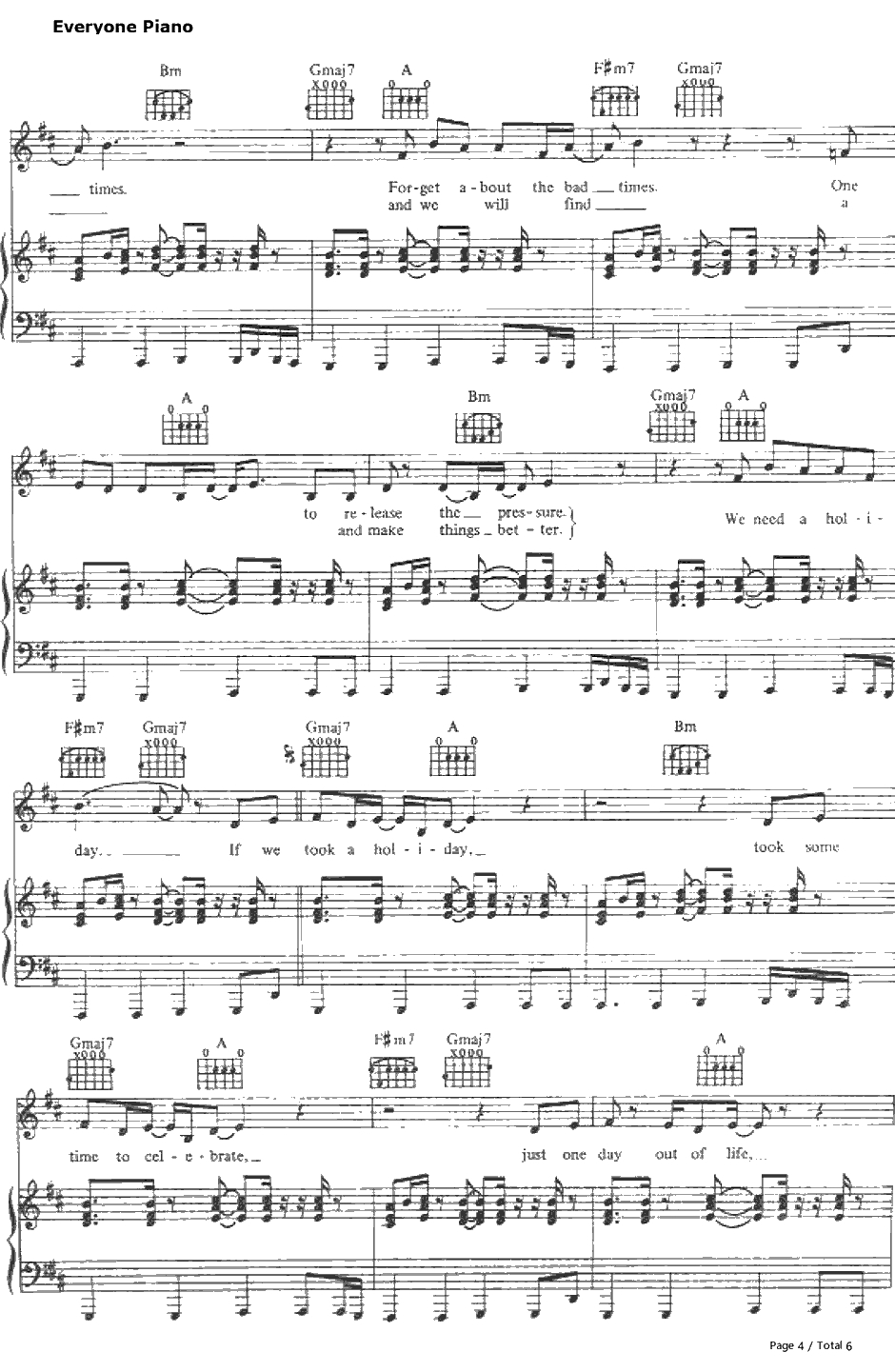 Holiday钢琴谱-Madonna4