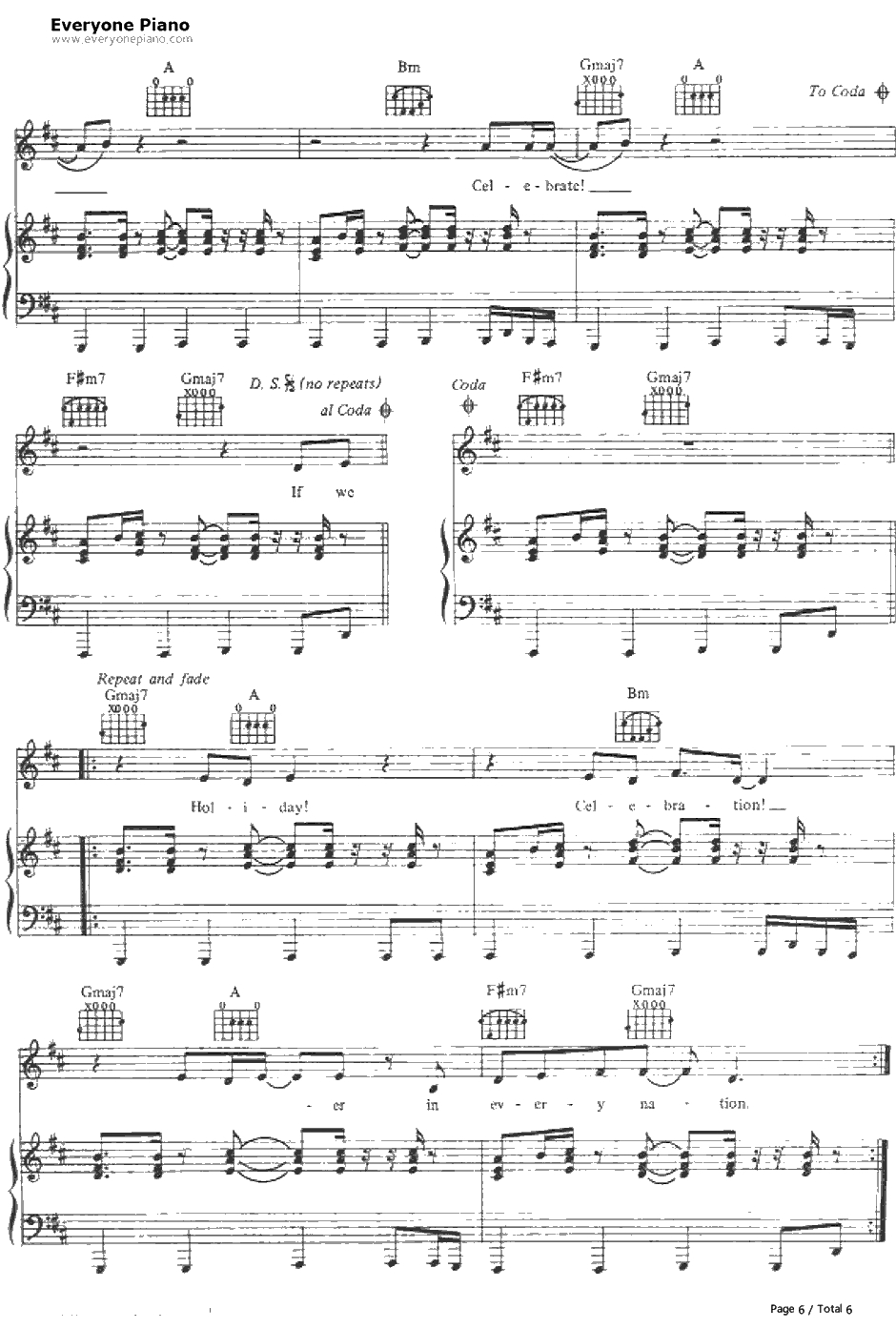 Holiday钢琴谱-Madonna6