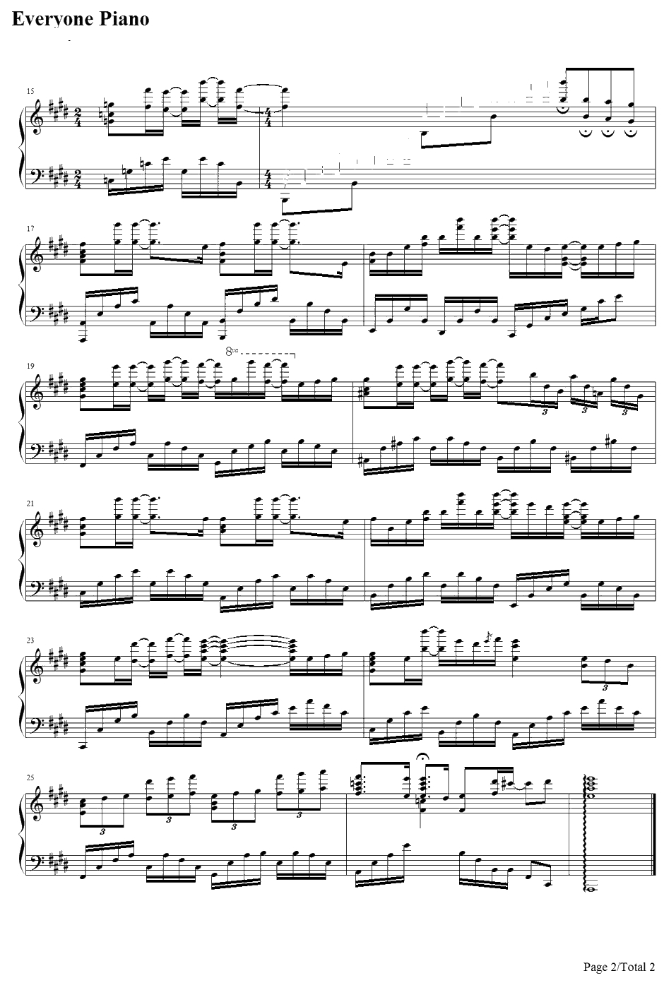 Startear钢琴谱-春奈るな-刀剑神域ⅡED12