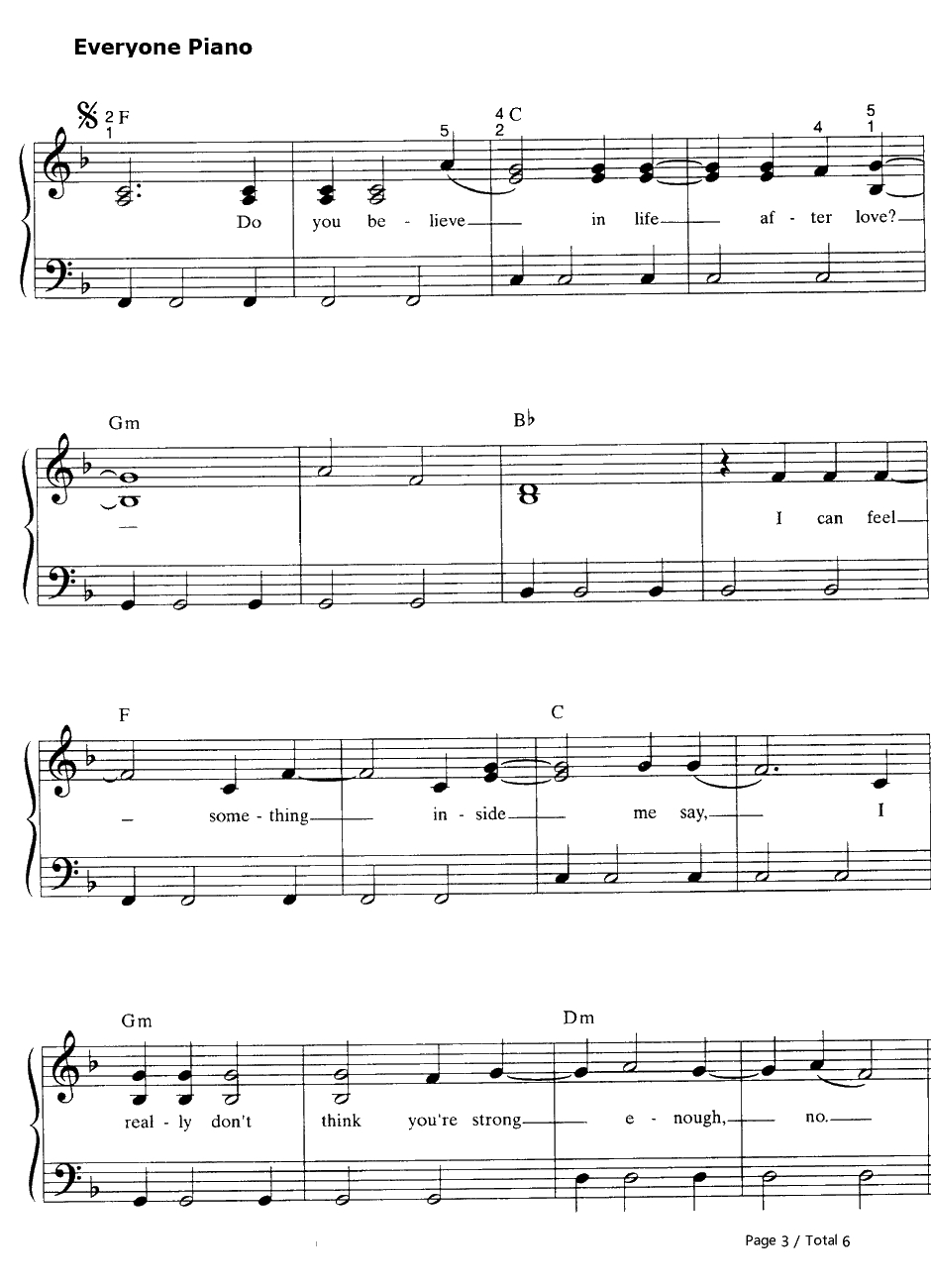 Believe钢琴谱-Cher3