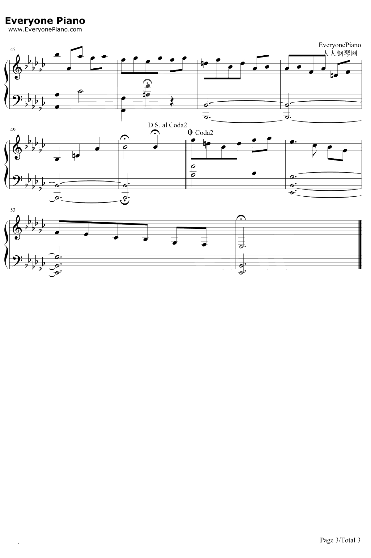 Beethoven's Silence钢琴谱-Ernesto Cortazar3