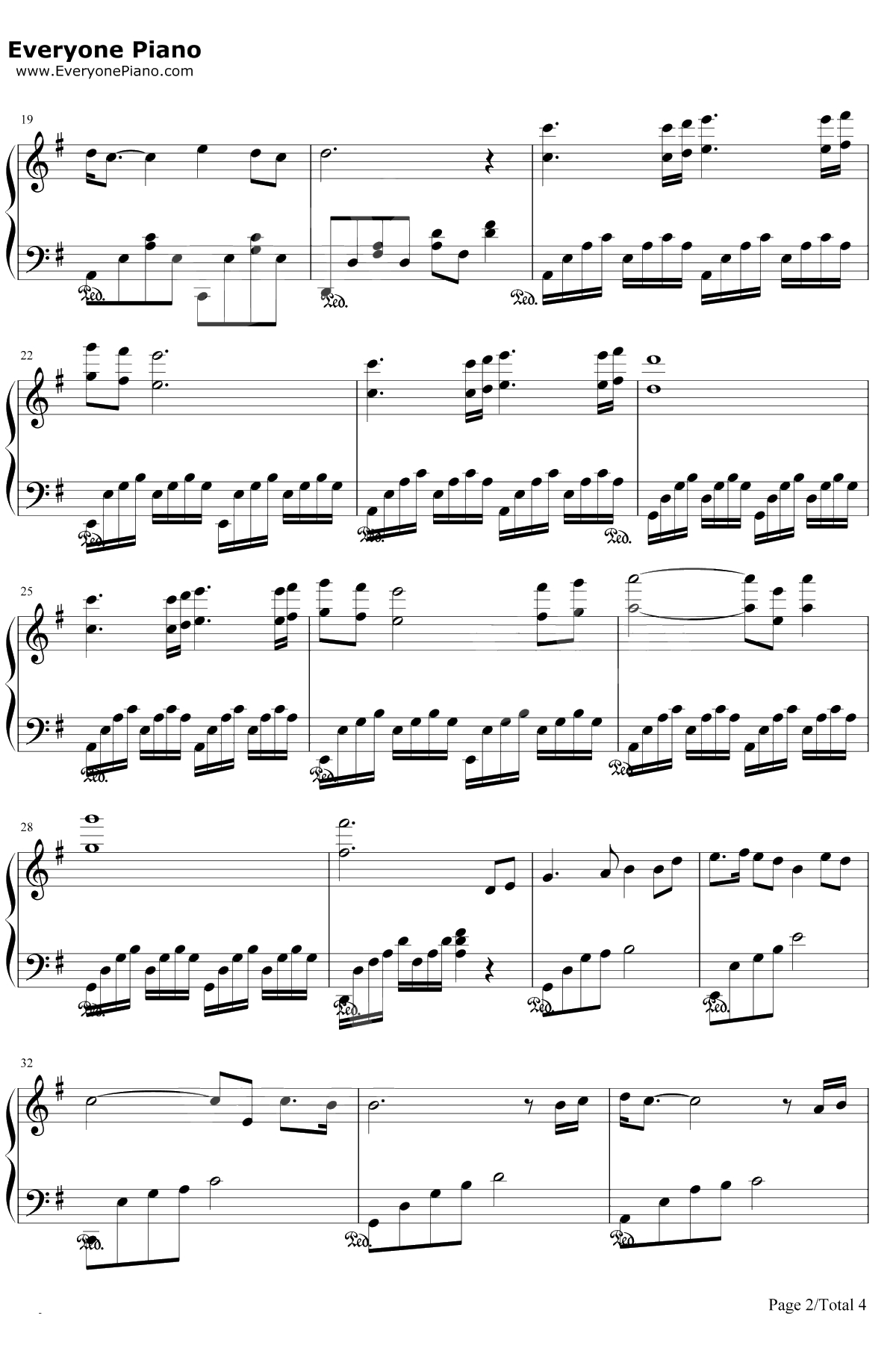 丝绸之路钢琴谱-喜多郎2