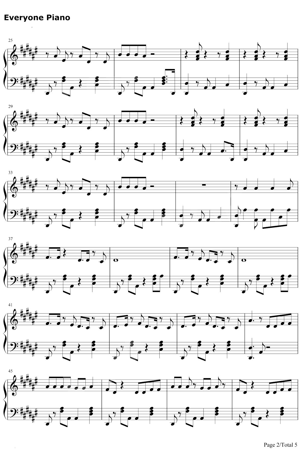 Sangria Wine钢琴谱-Pharrell Williams / Camila Cabello2