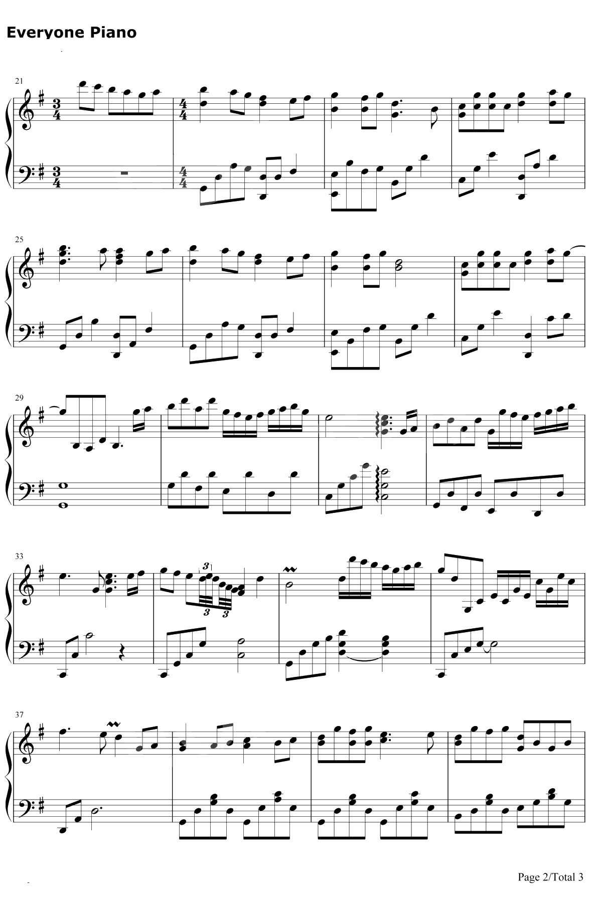 泡沫美人鱼钢琴谱-尹夏沫/徐熙媛2