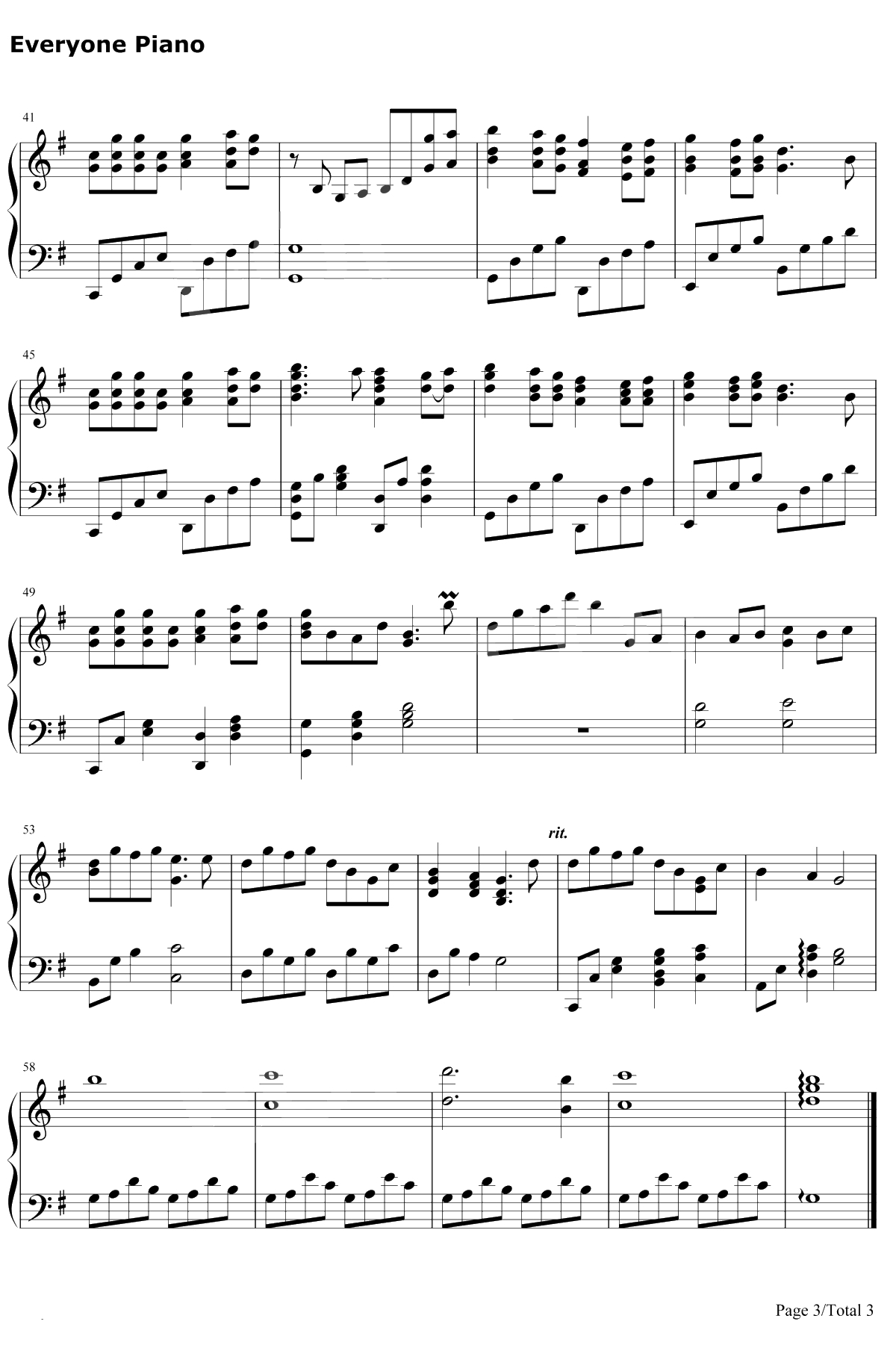 泡沫美人鱼钢琴谱-尹夏沫/徐熙媛3