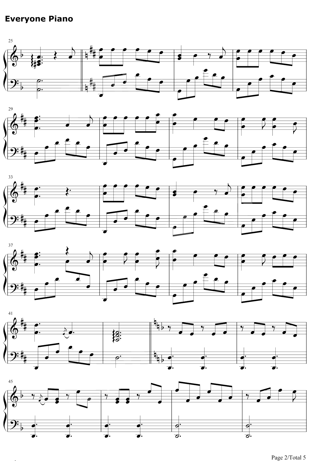 秋酿 钢琴谱-房东的猫2