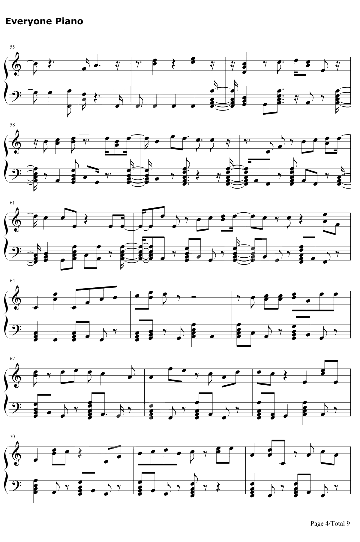 Bishops Knife Trick钢琴谱-Fall Out Boy4