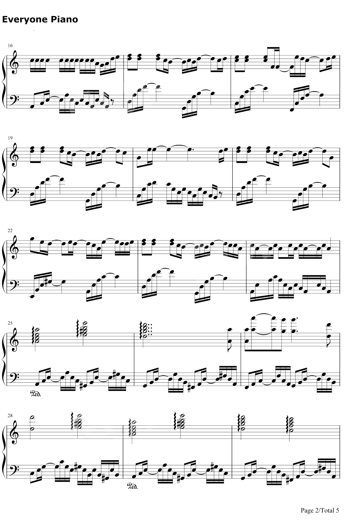 柒月钢琴谱-许嵩-石头剪子布2