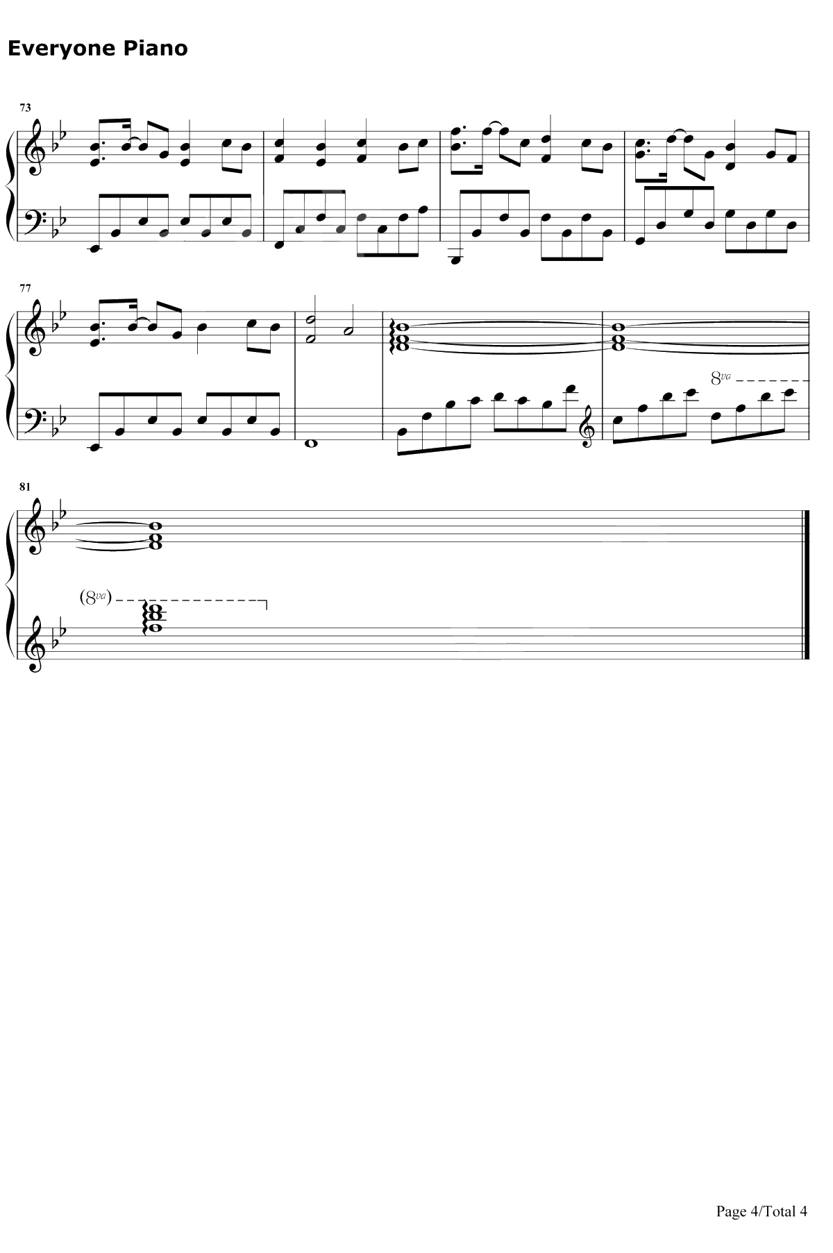 七月上钢琴谱-Jam4