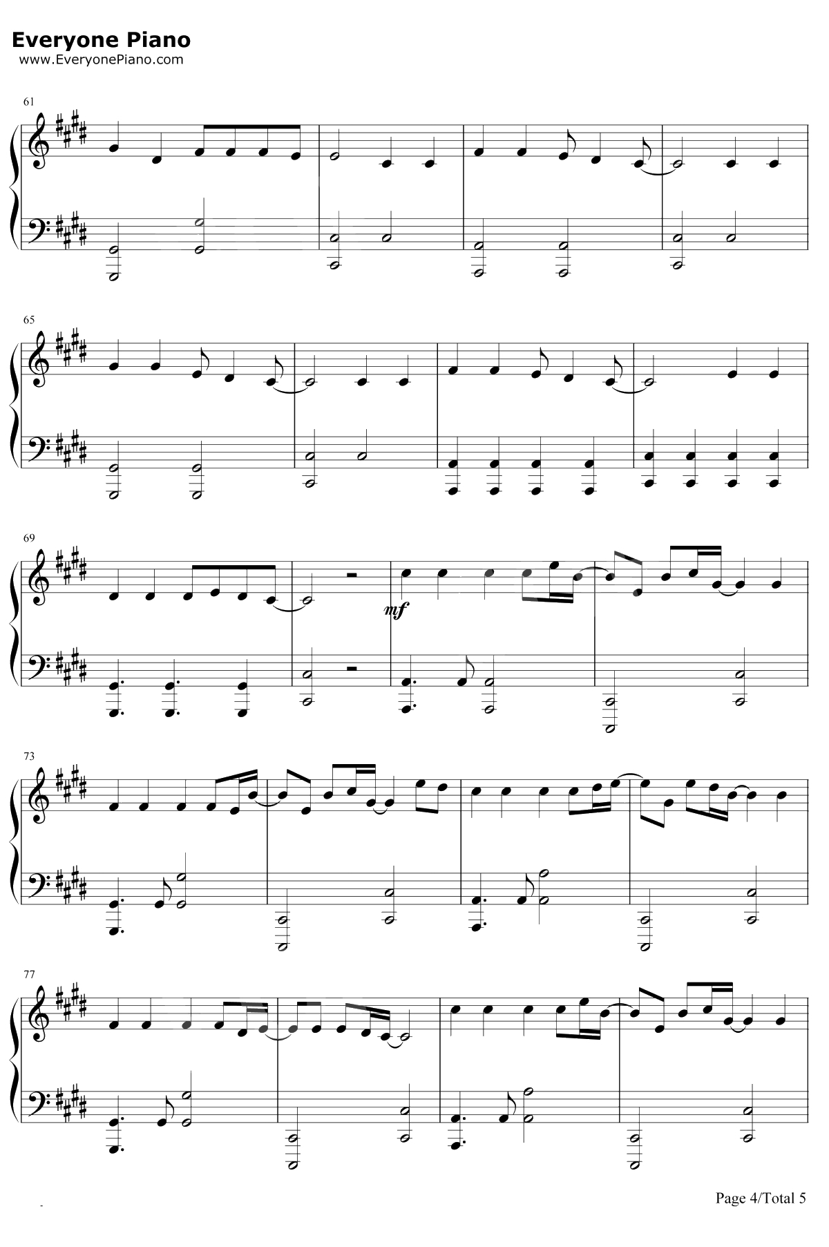 Lullaby钢琴谱-R3hab / Mike Williams4