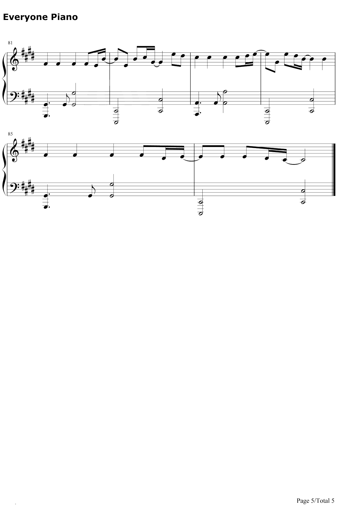 Lullaby钢琴谱-R3hab / Mike Williams5