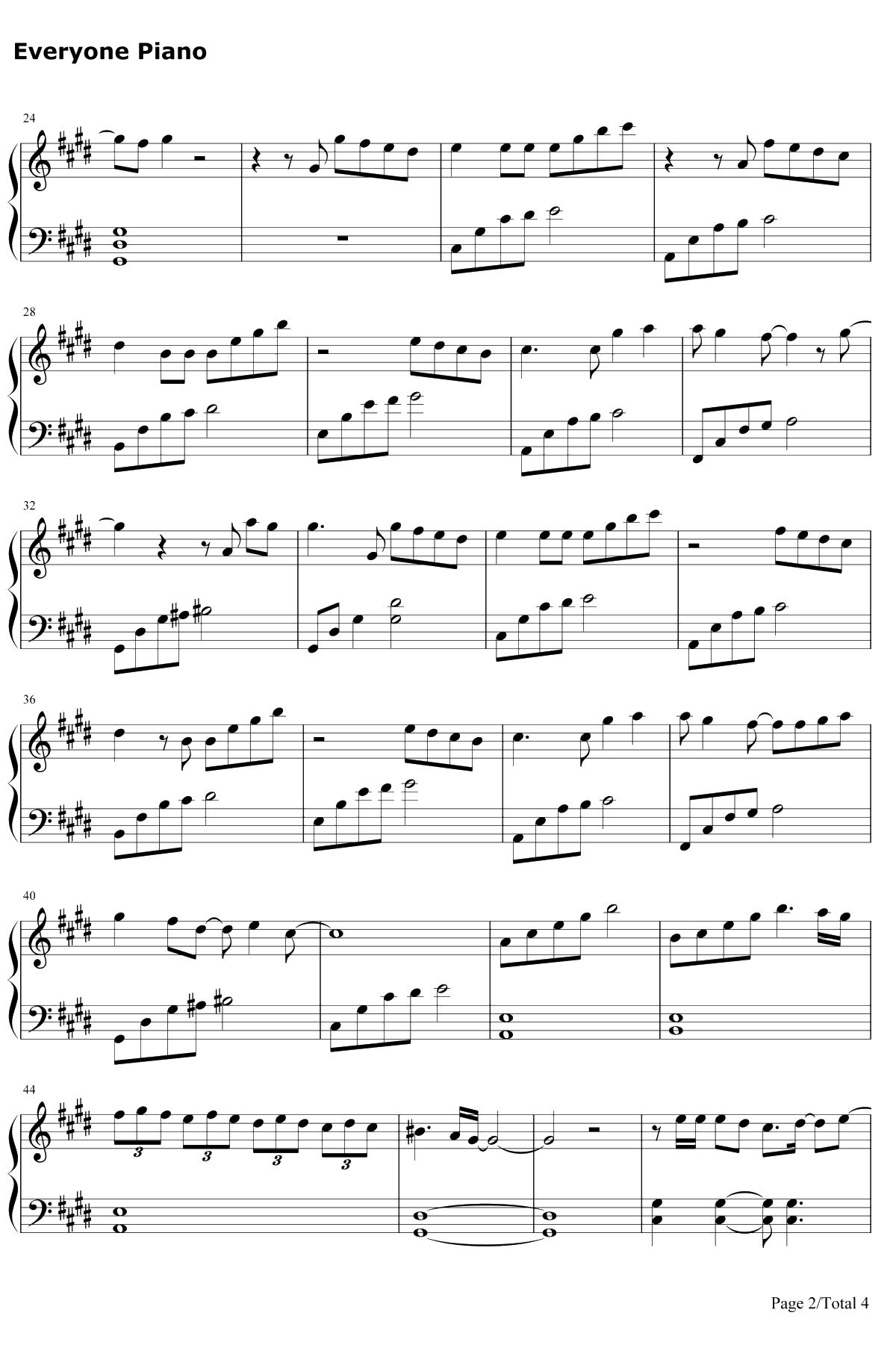 不仅仅是喜欢钢琴谱-萧全/孙语赛2