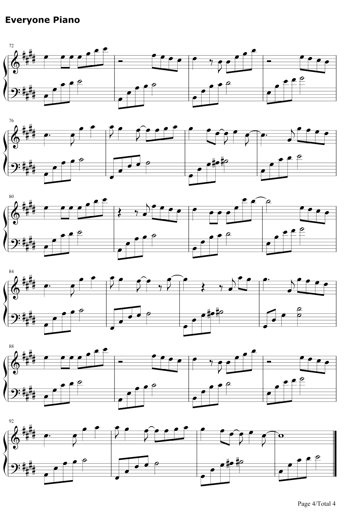 不仅仅是喜欢钢琴谱-萧全/孙语赛4