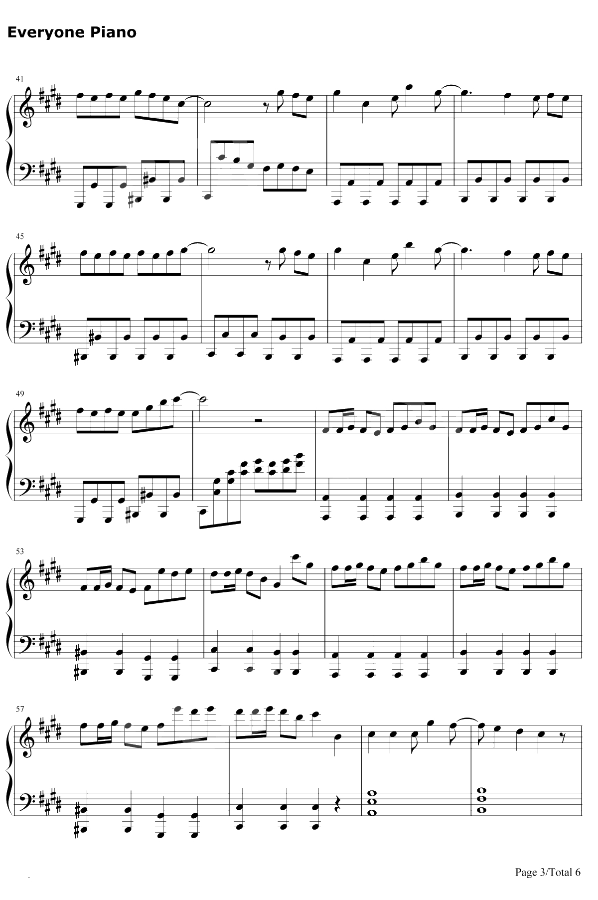 寄明月 钢琴谱-SING女团3