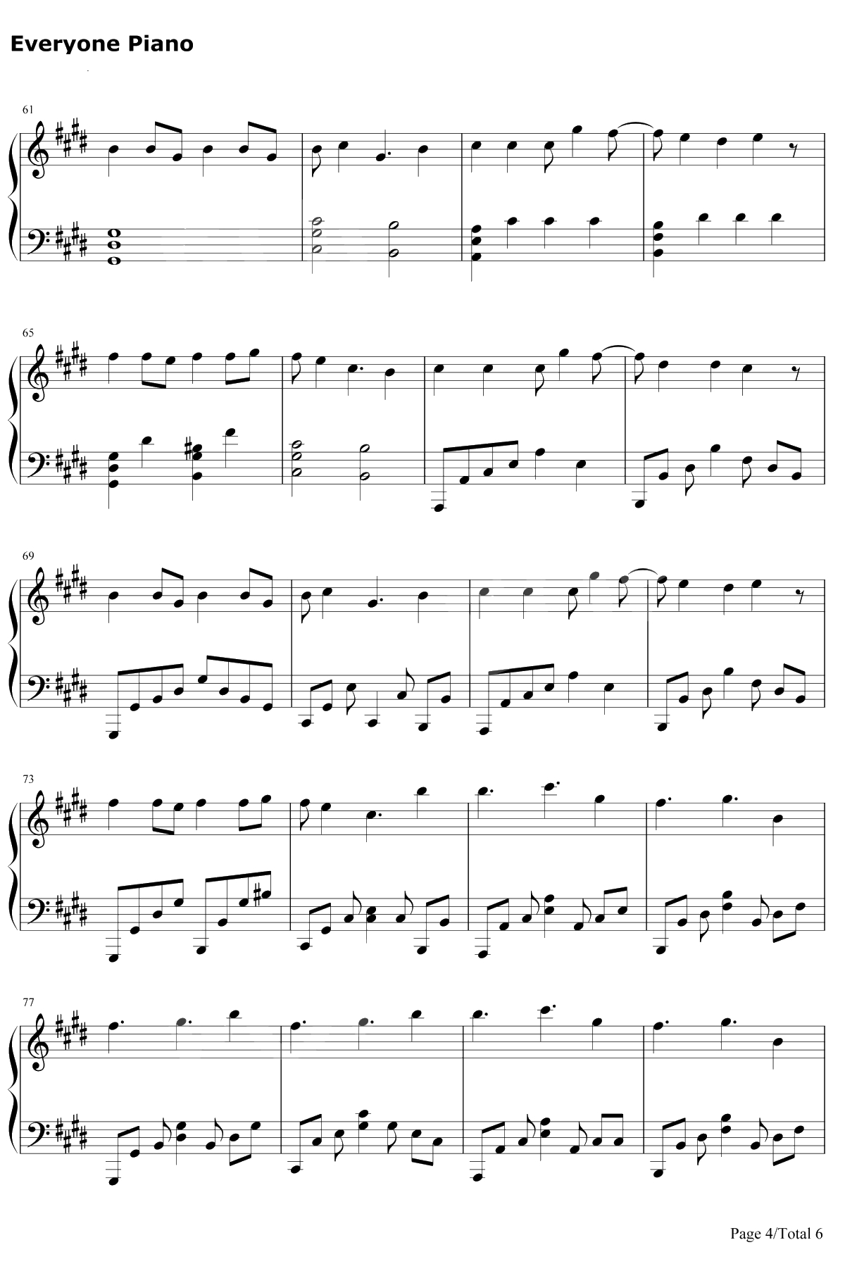 寄明月 钢琴谱-SING女团4