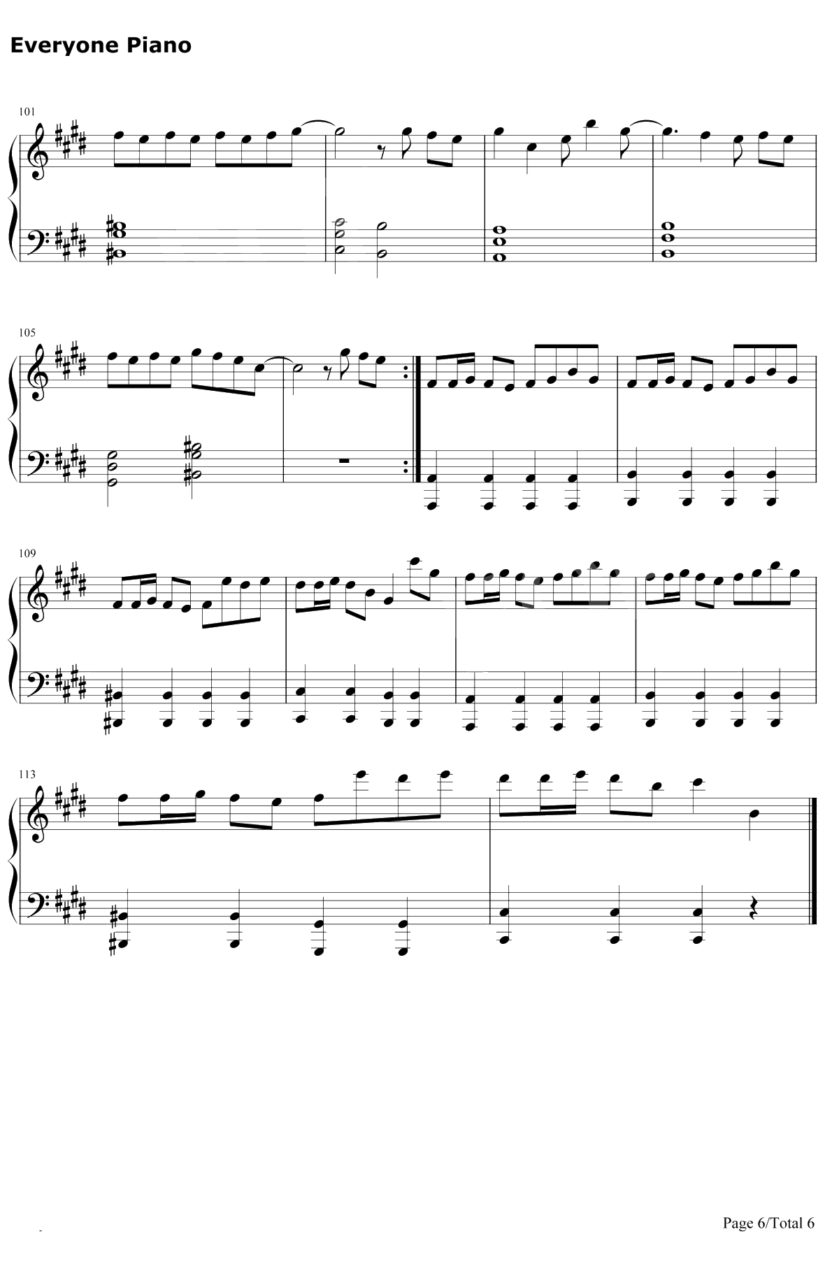 寄明月 钢琴谱-SING女团6