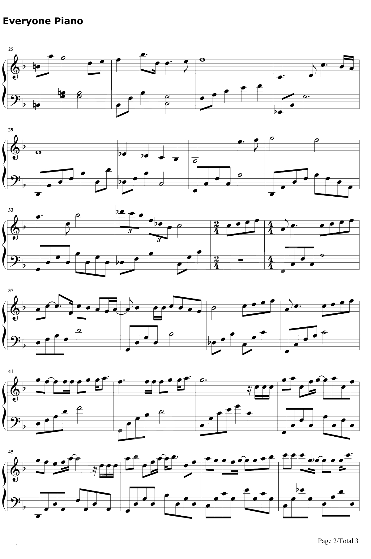 爱了很久的朋友钢琴谱-田馥甄2