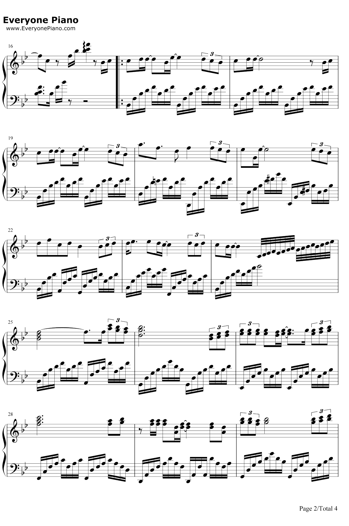 听海钢琴谱-张惠妹-完整版2