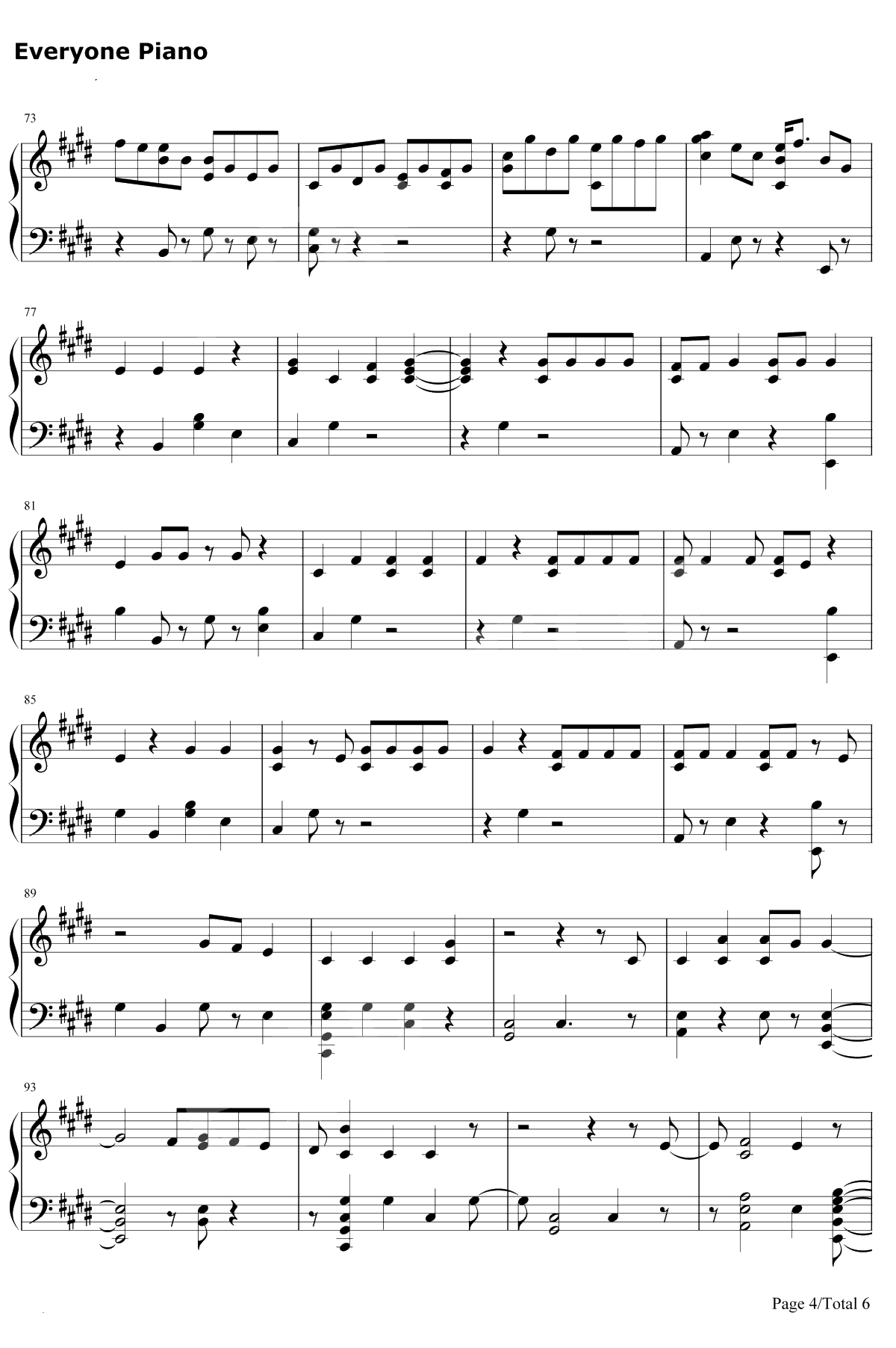 Start Again钢琴谱-One Republic / Logic-十三个原因第二季插曲4